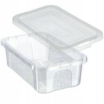 Plastikinis 4,5 l talpos konteineris žaislams, bespalvis dangtelis