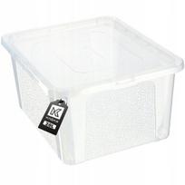 Plastikinė tvarsliava 20L, žaislų dėžutė su dangteliu, bespalvė