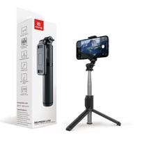 Stovas Crong SelfieGo Lite - Kompaktiškas trikojis Bluetooth selfie lazda (Juodas)