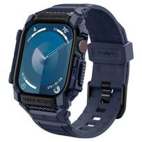 Spigen Rugged Armor Pro – Apyrankė su dėklu Apple Watch 10 46 mm (tamsiai mėlyna)