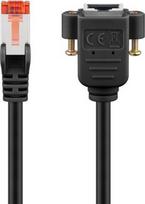 Cat 6 S/ftp tinklo kabelis, Rj45, juodas, 0.5m