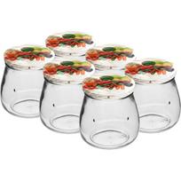 Stiklainis twist-off 500 ml "apversta Amfora" su spalvotu dangteliu 6 vnt fi 82/6
