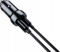 Greitas automobilinis įkroviklis Usb-c Pd 20w, 3a, su 1m kabeliu