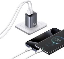 USAMS CC290 T66 45W SIENINIS TELEFONŲ ĮKROVIKLIS USB-A USB-C SMOOTH