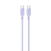 USAMS Kabel USB-C na USB-C PD Fast Charging 1,2m 100W Lithe Series purpurowy|purple SJ567USB03 (US-SJ567)