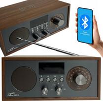 Radio przenośne Brda FM/BT/USB akum.2200mAh,10W,ładowanie indukcyjne telefonu,brąz/grafit