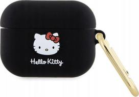 Hello Kitty silikoninis 3D Kitty Head dėklas AirPods Pro - juodas