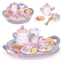 Wooden tea set cups kettle 15 pieces ECOTOYS