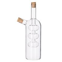 Dvieilė stiklinė butelė aliejui ir actui, 290 ml