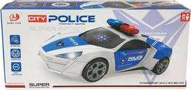 Policijos automobilis su šviesomis ir garsu