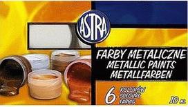 Astra Metalinės Dekoratyvinės Dažų Rinkinys, 6 Spalvos x 10 ml