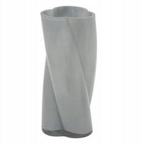 Pilkas stiklinis vaza, 25.5 cm aukščio, Ø 10.5 cm