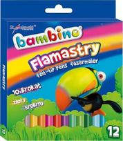 Bambino flomasteriai su blizgučiais, 12 spalvų