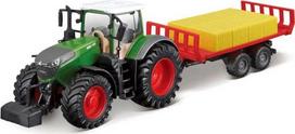 Traktorius Fendt 1050 su priekaba ir šiaudų rulonais Bburago