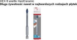 Bosch Hex-9 Hardceramic grąžtas 10x90mm, keraminėms plytelėms