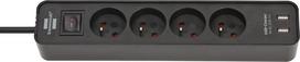 Prailgintuvas su 4 lizdais ir 2 Usb jungtimis, 1.5m