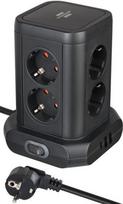 Maitinimo stulpelis su 8 lizdais, 2m kabeliu ir Usb