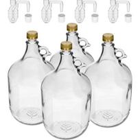 4 x 5l fermentacijos indas su kamščiu ir vamzdeliu