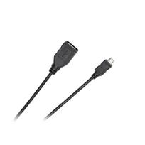 Usb lizdas - Micro Usb kištukas, 0.2m laidas