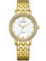 Damski laikrodis Citizen El3102-50d Elegance, auksinis, su apyranke