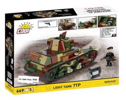Konstrukcinis žaislas Cobi 2661 Lengvasis tankas 7tp, 669 detalės