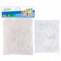 Dekoratyvinės plunksnos baltos 20-30cm 16g - Craft with Fun