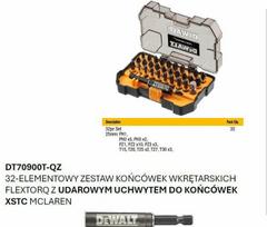 DeWalt DT70900T-QZ smūginių atsuktuvo antgalių rinkinys varžtų sukimo ir montavimo darbams 32 vnt FLEXTORQ 25mm PH PZ T su magnetiniu laikikliu kompaktiškas dėklas