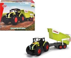 Traktorius su priekaba Claas 64cm ir dinozaurų figūrėlės