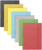 A4 segtuvas su gumyte, 400gsm, 3 atvartai, žalias languotas
