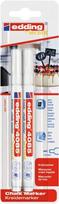 Edding E-4085 kreidelinis markeris, baltas, 1-2 mm, 2 vnt.