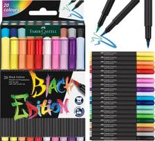 Faber-castell Black Edition 20 spalvų teptukiniai markeriai