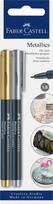 Faber-castell metaliniai markeriai: auksas ir sidabras, Metallics marker BC colour 250/251