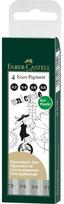 Faber-castell Ecco Pigment 4 vnt. juodi tušinukai