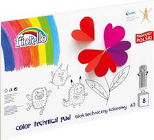 Techninis blokas A3 Fiorello, 8 lapai, 160 g/m², spalvotas