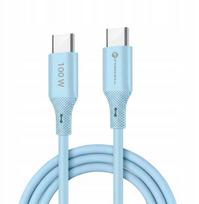 Forcell F-energy Usb-c 100w 5a silikoninis kabelis 1m mėlynas