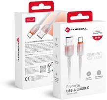 Forcell F-energy Usb-a į Usb-c 66w 1m baltas laidas