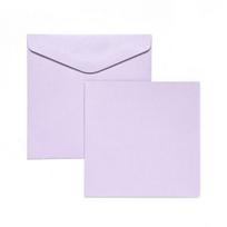 Violetinės kortelės ir vokai 145x145 mm