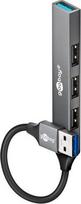 Goobay 74456 Usb Hub 4 prievadai, 5Gbit/s, aliuminio korpusas