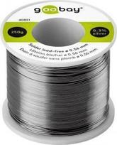 Bešvinė litavimo viela Goobay sidabro + vario 0,56mm 250g