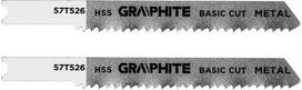 Graphite Hss pjūklų geležtės, 12 Tpi, U tipo rankena, 2 vnt.