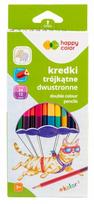 Dvigubos medinės kreidelės 12 vnt. (24 spalvos)