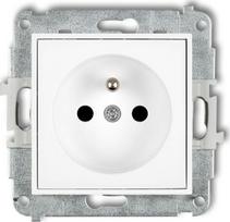 Karlik Mini vienas juodas lizdas su įžeminimu 12mgp-1zp