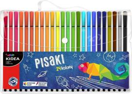24 spalvų flomasterių rinkinys su dėklu