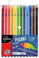 Kidea Mokykliniai flomasteriai, 12 spalvų, plonas galiukas