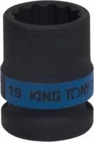 Smūginis lizdas 1/2" 19 mm, 12 kampų, King Tony