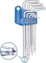 King Tony Torx Raktai su Rutuliuku, Ilgi, T10-t50, 9 vnt.