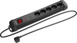 Lanberg Sp1 maitinimo juostelė, 1.5m, 5 x 230v, juoda