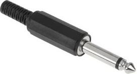Kištukas Jack 6.3 mm mono plastiko