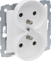Legrand Suno dvigubas elektros lizdas 2x2p+z, baltas, 16a