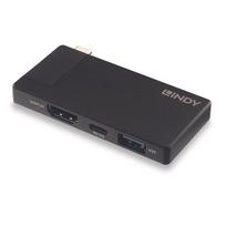Lindy Usb-c 3.2 stotelė: Hdmi 4k60, Usb-a, 100w Pd
